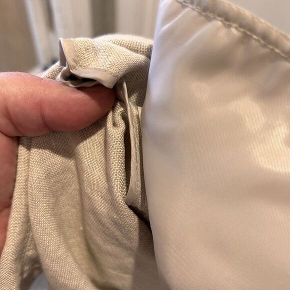 Lands End Direct Merchants Beige Linen Blazer Women’s 14 Structured Workwear - Picture 11 of 11